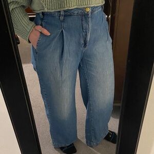 Pilcro Denim with Gold Stitching